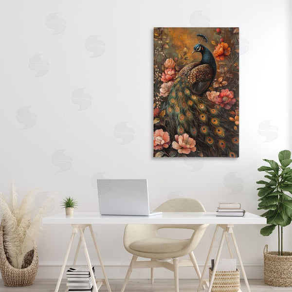 Stupell Industries Petal Prints Design | Red Morris Inspired Peacock Wall Art