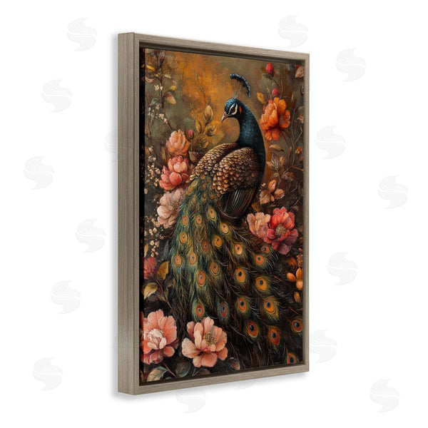 Stupell Industries Petal Prints Design | Red Morris Inspired Peacock Wall Art
