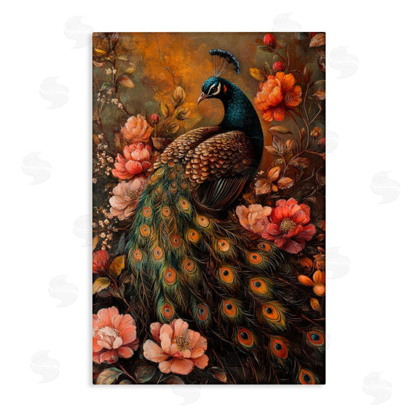 stupell industries Petal Prints Design | Red Morris Inspired Peacock Wall Art