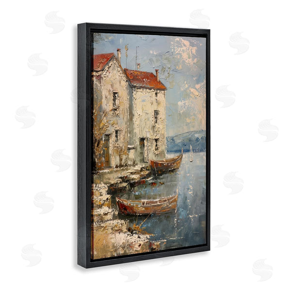 Stupell Industries Petal Prints Design | Red Townside Boats Wall Art