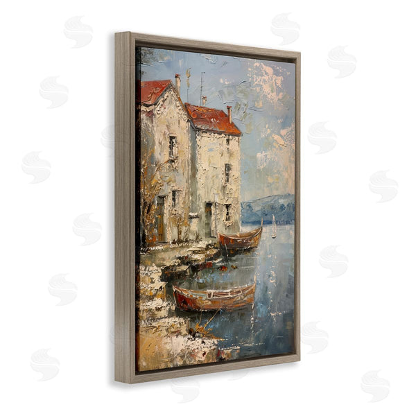 Stupell Industries Petal Prints Design | Red Townside Boats Wall Art