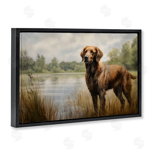 Stupell Industries Petal Prints Design | Retriever Dog And Pond