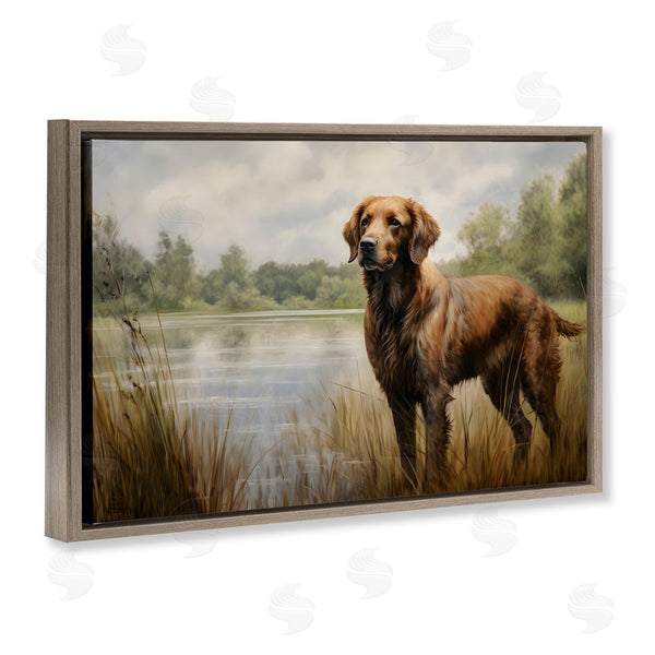 Stupell Industries Petal Prints Design | Retriever Dog And Pond