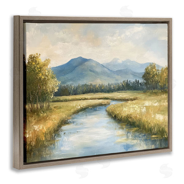 Stupell Industries Petal Prints Design | River Bend With Tall Grass