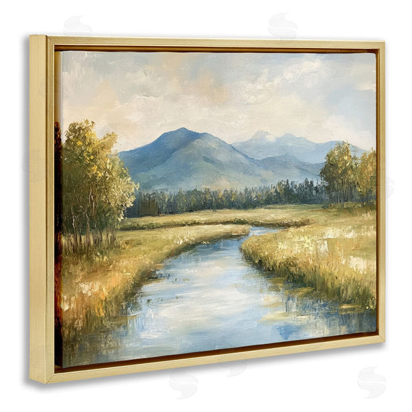 Stupell Industries Petal Prints Design | River Bend With Tall Grass