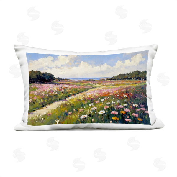 Stupell Industries Petal Prints Design | Romance Walkway With Flowers Printed Throw Pillow