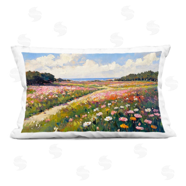 stupell industries Petal Prints Design | Romance Walkway with Flowers Printed Throw Pillow