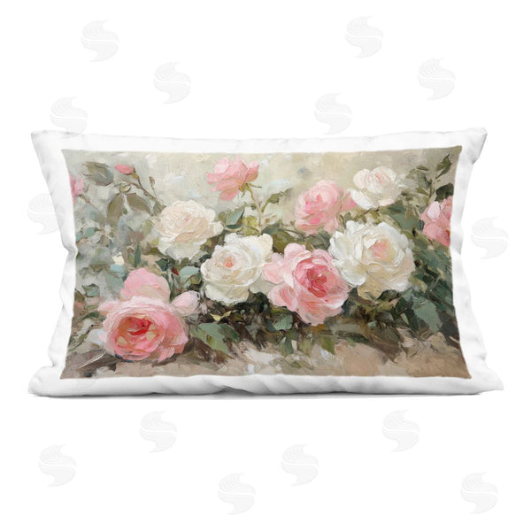 stupell industries Petal Prints Design | Rose Bouquets Pink and White Printed Throw Pillow