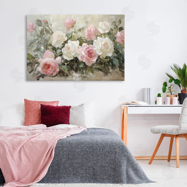 Stupell Industries Petal Prints Design | Rose Bouquets Pink And White Wall Art