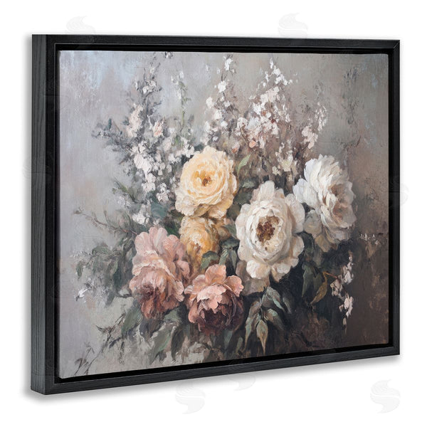 Stupell Industries Petal Prints Design | Roses & Peonies On Gray