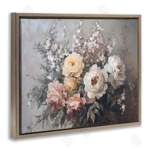 Stupell Industries Petal Prints Design | Roses & Peonies On Gray