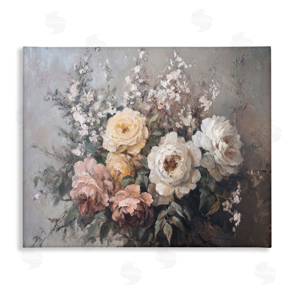 stupell industries Petal Prints Design | Roses & Peonies on Gray