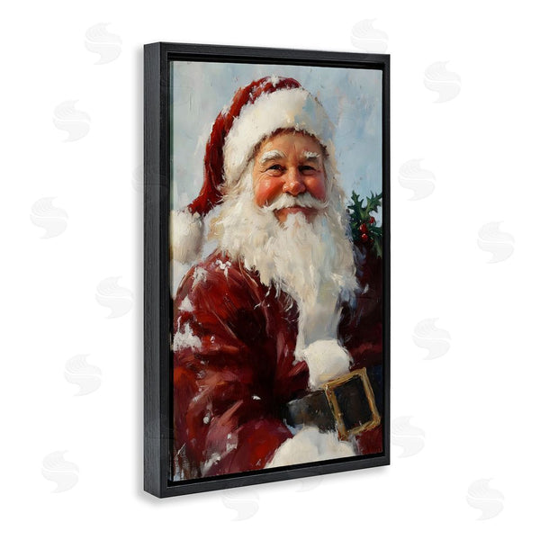 Stupell Industries Petal Prints Design | Rosy Cheeked Santa Smile Wall Art