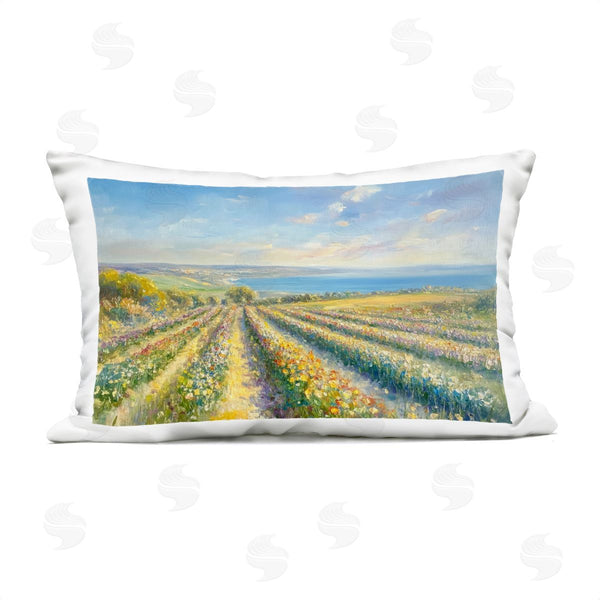 Stupell Industries Petal Prints Design | Rows Of Flowers Landscape Printed Throw Pillow
