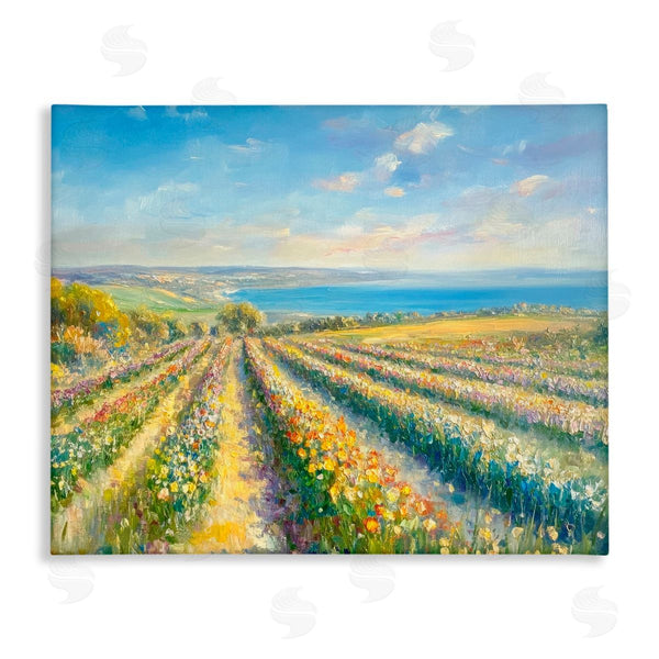 stupell industries Petal Prints Design | Rows Of Flowers Landscape