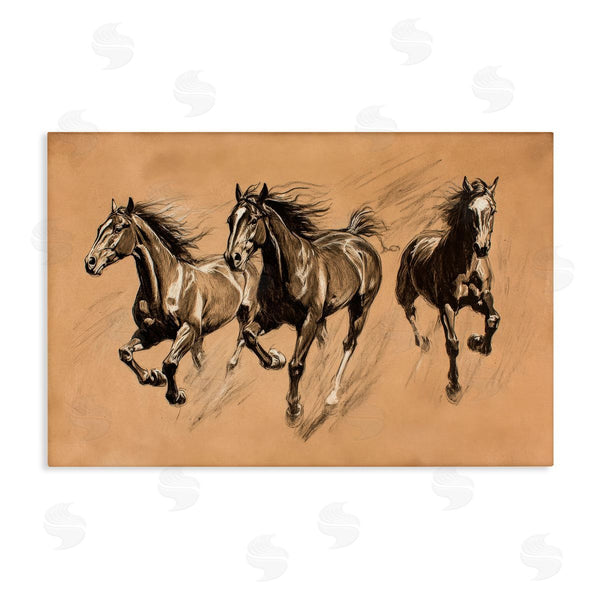 stupell industries Petal Prints Design | Running Free Horse Trio Wall Art