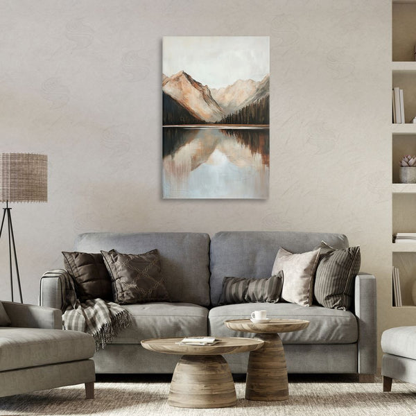 Stupell Industries Petal Prints Design | Rustic Mountain Reflecting Lake Wall Art