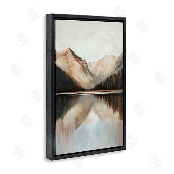 Stupell Industries Petal Prints Design | Rustic Mountain Reflecting Lake Wall Art