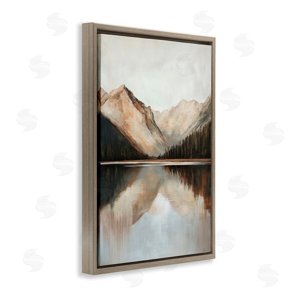 Stupell Industries Petal Prints Design | Rustic Mountain Reflecting Lake Wall Art