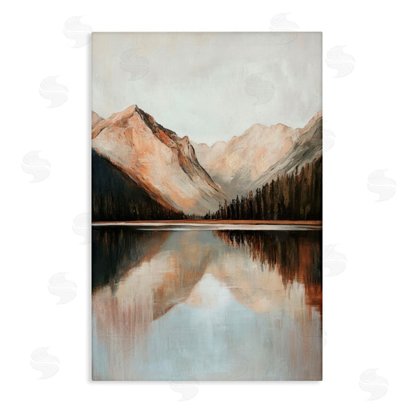 stupell industries Petal Prints Design | Rustic Mountain Reflecting Lake Wall Art
