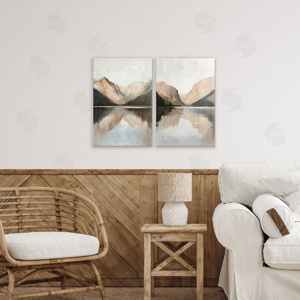 Stupell Industries Petal Prints Design | Rustic Mountain Reflection And Lakes Wall Art