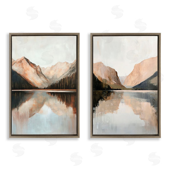 Stupell Industries Petal Prints Design | Rustic Mountain Reflection And Lakes Wall Art