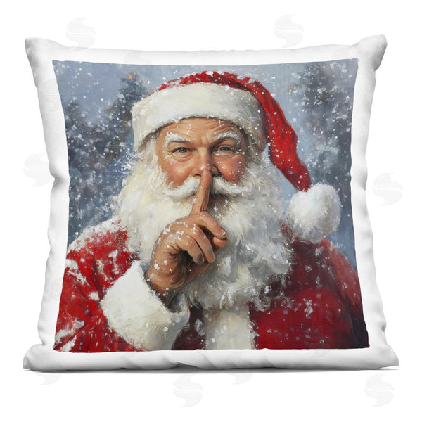 stupell industries Petal Prints Design | Secret Santa Shh Printed Throw Pillow