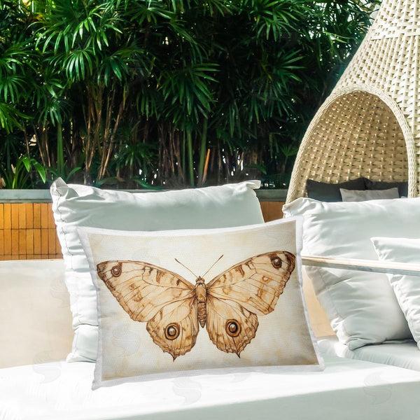 Stupell Industries Petal Prints Design | Sepia Moth Vintage Illustration Printed Throw Pillow
