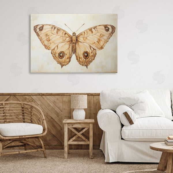 Stupell Industries Petal Prints Design | Sepia Moth Vintage Illustration Wall Art