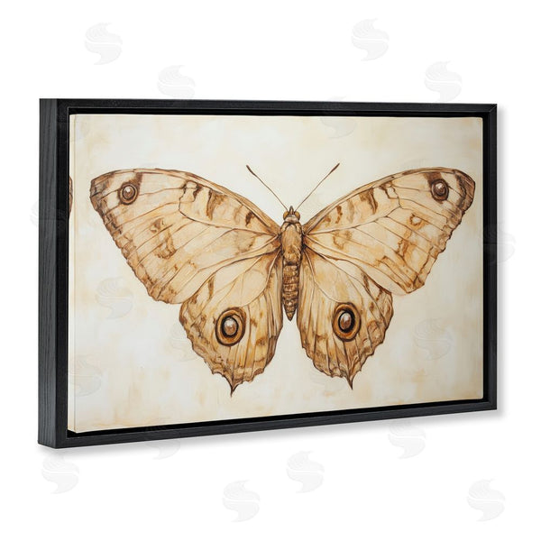 Stupell Industries Petal Prints Design | Sepia Moth Vintage Illustration Wall Art