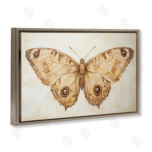 Stupell Industries Petal Prints Design | Sepia Moth Vintage Illustration Wall Art
