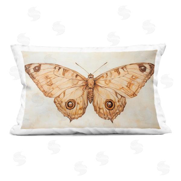 stupell industries Petal Prints Design | Sepia Moth Vintage Illustration Printed Throw Pillow