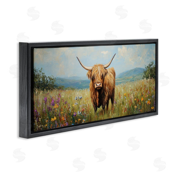 Stupell Industries Petal Prints Design | Shaggy Highland Cow