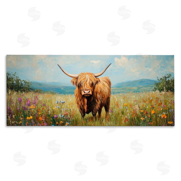 stupell industries Petal Prints Design | Shaggy Highland Cow