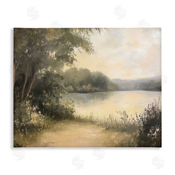 stupell industries Petal Prints Design | Shore of Peaceful Lake