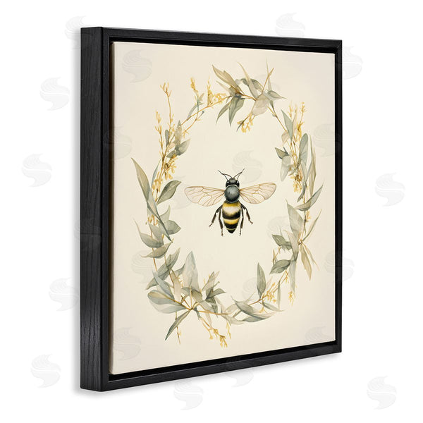 Stupell Industries Petal Prints Design | Soft Bee Wreath