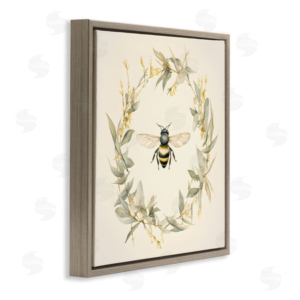 Stupell Industries Petal Prints Design | Soft Bee Wreath