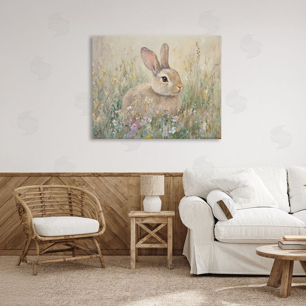 Stupell Industries Petal Prints Design | Soft Color Rabbit In Meadow Wall Art