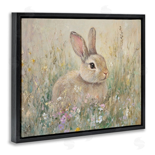Stupell Industries Petal Prints Design | Soft Color Rabbit In Meadow Wall Art