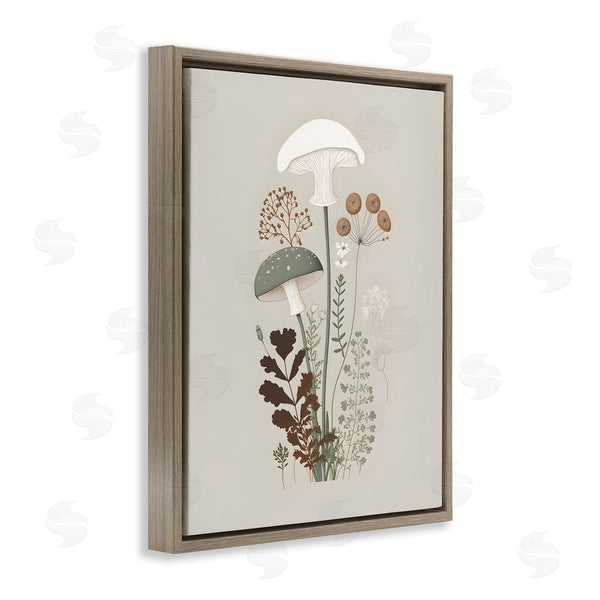 Stupell Industries Petal Prints Design | Soft Mushrooms On Grey Wall Art