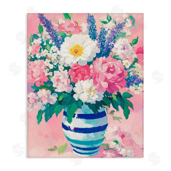 stupell industries Petal Prints Design | Springtime Joy Florals over Pink Wall Art