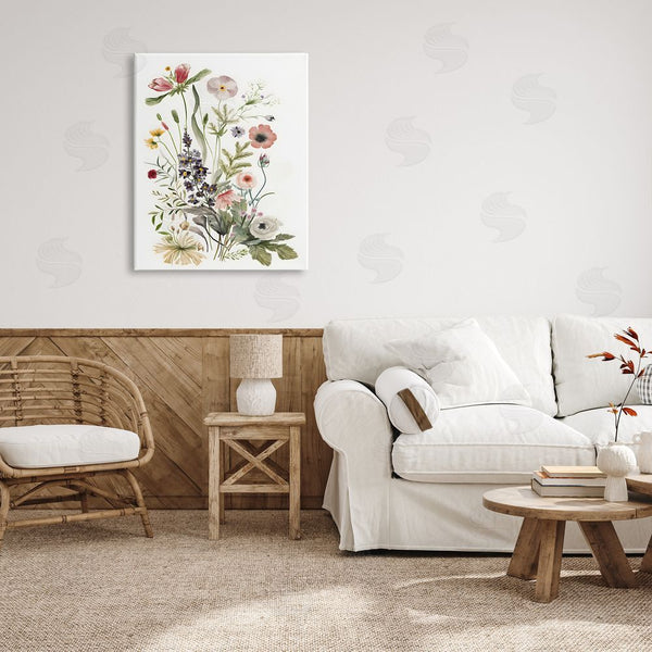 Stupell Industries Petal Prints Design | Subtle Wildflower Blooms Wall Art