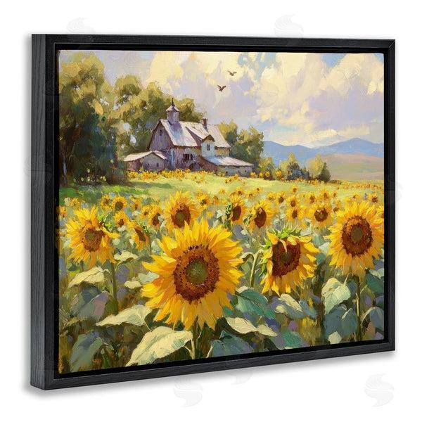 Stupell Industries Petal Prints Design | Sunflower Church Floral Field Wall Art