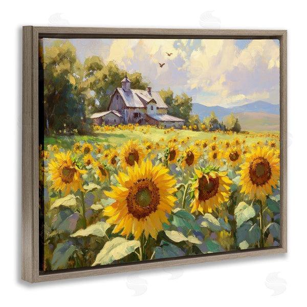 Stupell Industries Petal Prints Design | Sunflower Church Floral Field Wall Art