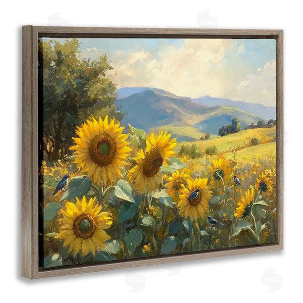 Stupell Industries Petal Prints Design | Sunflower Dream Distant Mountains Wall Art
