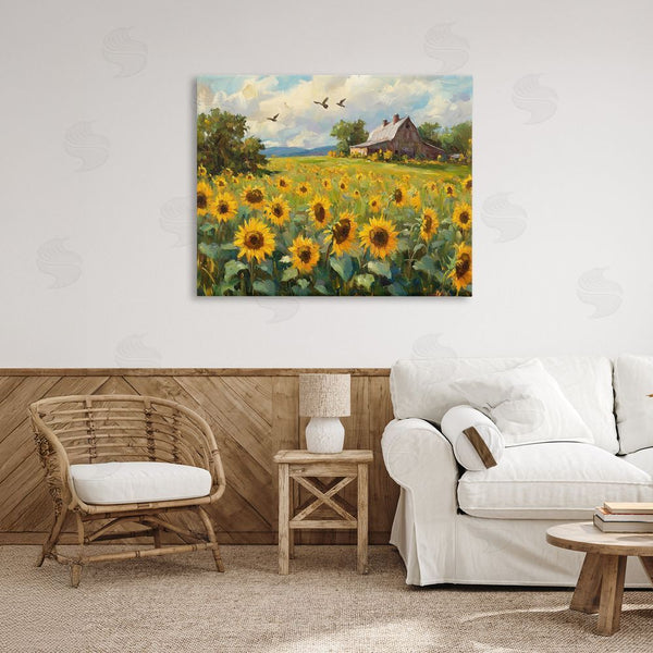 Stupell Industries Petal Prints Design | Sunflower Farm Floral Field Wall Art