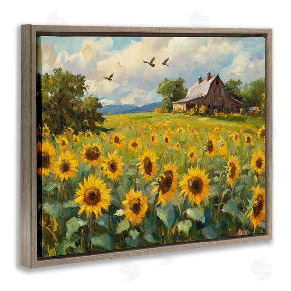 Stupell Industries Petal Prints Design | Sunflower Farm Floral Field Wall Art