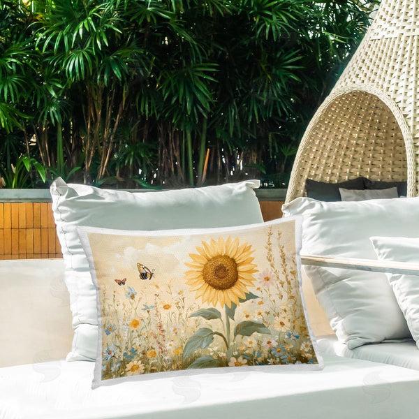 Stupell Industries Petal Prints Design | Sunflower Wonder Floral Meadow Printed Throw Pillow