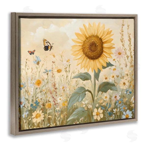 Stupell Industries Petal Prints Design | Sunflower Wonder Floral Meadow Wall Art