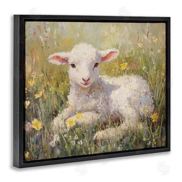 Stupell Industries Petal Prints Design | Sunlight Lamb In Flowers Wall Art